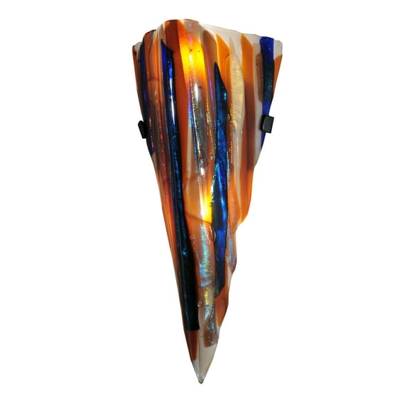 Meyda Tiffany 108108 8" W Oceano Fused Glass Wall Sconce - MultiColor