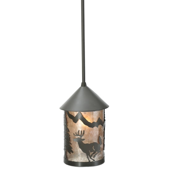 Meyda Tiffany 108463 6" W Lone Deer Lantern Mini Pendant