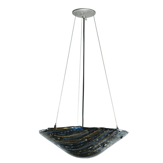 Meyda Tiffany 108870 18" W Cielo Di Notte Fused Glass Inverted Pendant - Multi Color