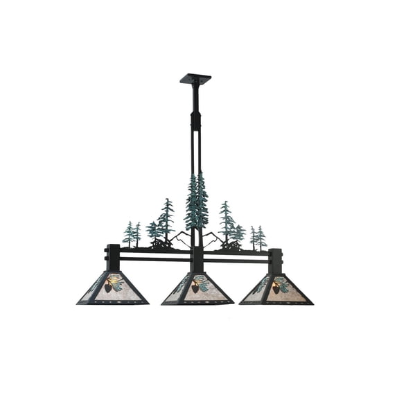 Meyda Tiffany 108987 Tall Pines 3 Light 46" Wide Linear Pendant