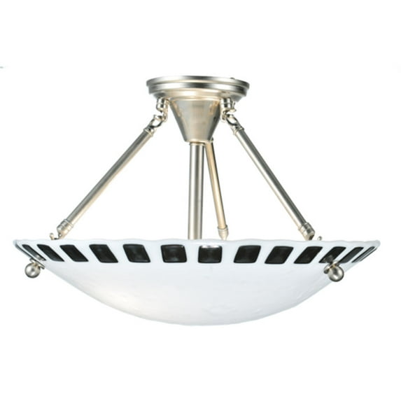 Meyda Tiffany 109062 Metro Fusion 2 Light 18" Wide Semi-Flush Bowl Ceiling Fixture -