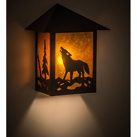 Meyda Tiffany 109130 Seneca 11" Tall Wall Sconce - Brown