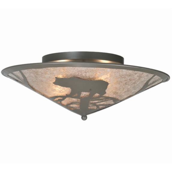 Meyda Tiffany 109373 Bear On The Loose 2 Light 22" Wide Semi-Flush Ceiling Fixture -