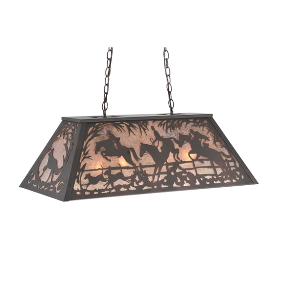 Meyda Tiffany 109866 33" L Fox Hunt Island / Billiard Fixture - MultiColor
