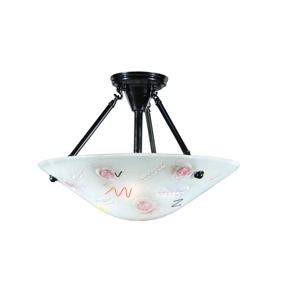 Meyda Tiffany 109968 18" W Supernova Fused Glass Semi-Flushmount Ceiling Fixture -