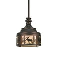 thumbnail image 1 of Meyda Tiffany 110017 8" W Moose At Dusk Mini Pendant - MultiColor, 1 of 5