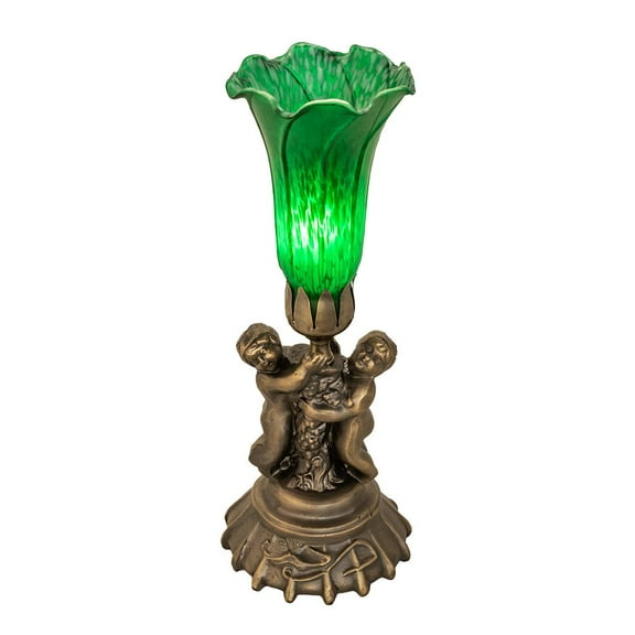 Meyda Tiffany - 11026 - One Light Mini Lamp - Twin Cherub - Antique Copper
