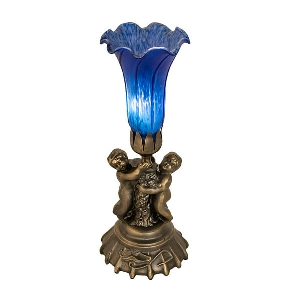 Meyda Tiffany - 11038 - One Light Mini Lamp - Twin Cherub - Antique Copper