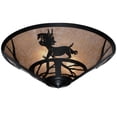 thumbnail image 1 of Meyda Tiffany 110549 22" W Lynx On The Loose Flush Mount Ceiling Fixture - Silver, 1 of 5