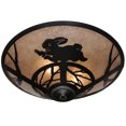thumbnail image 1 of Meyda Tiffany 110551 22" W Rabbit On The Loose Flush Mount Ceiling Fixture - Silver, 1 of 5