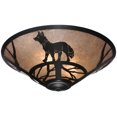 thumbnail image 1 of Meyda Tiffany 110552 22" W Fox On The Loose Flush Mount Ceiling Fixture - Silver, 1 of 5