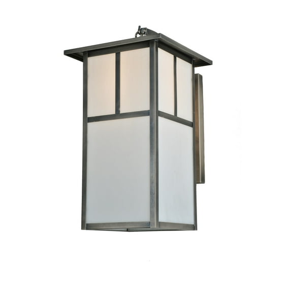 Meyda Tiffany 111124 10" W Hyde Park T Mission Curved Arm Wall Sconce - Nickel