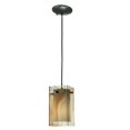thumbnail image 1 of Meyda Tiffany 111347 5" Square Quadrato Cognac Swirl Mini Pendant - Cognac Swirl, 1 of 4