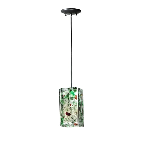 Meyda Tiffany 111351 5" Square Quadrato Parade Mini Pendant - MultiColor