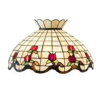 Meyda Tiffany 11144 Roseborder 12.5" Tall Lamp Shade - Beige