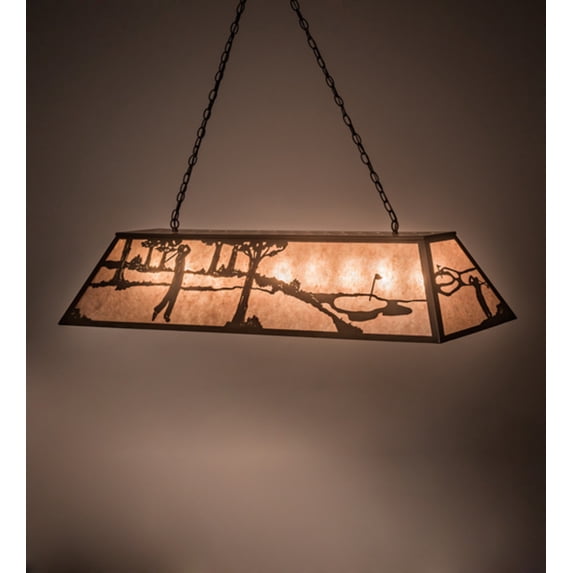 Meyda Tiffany 111946 Golf 9 Light 60" Wide Linear Pendant - Copper