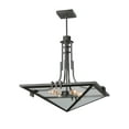 thumbnail image 1 of Meyda Tiffany 112350 27" Square Lineage Clear Inverted Pendant - Bronze, 1 of 4