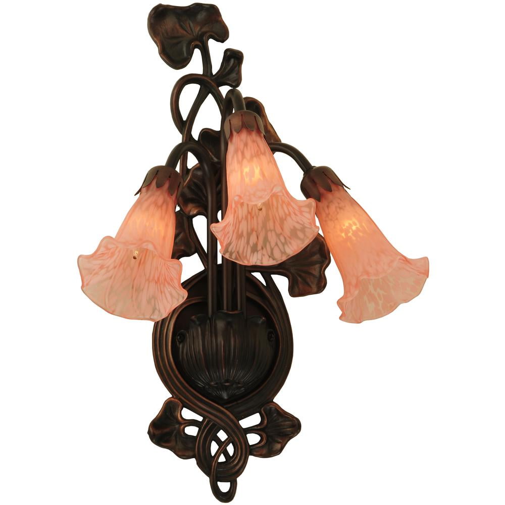 Lilypad Enchantment 3-Light Bronze & Black Wall Sconce