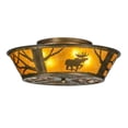 thumbnail image 1 of Meyda Tiffany 113169 Moose At Dawn 4 Light 22" Wide Semi-Flush Ceiling Fixture - Copper, 1 of 7