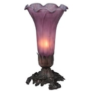 Meyda Tiffany 11336 Stained Glass / Tiffany Accent Table Lamp From The Lilies Collection -