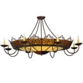thumbnail image 1 of Meyda Tiffany 114129 47" W Stanley 8 Arm Semi-Flushmount Ceiling Fixture - Cafe Noir, 1 of 5