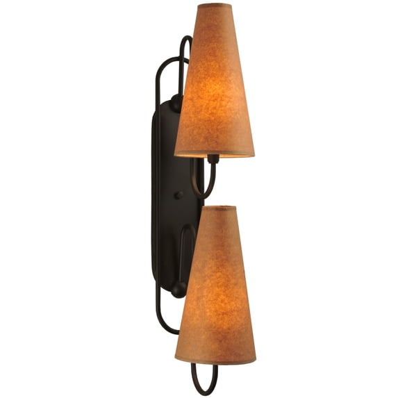 Meyda Tiffany 114678 5" W Clef 2 Light Wall Sconce - Bronze
