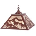 thumbnail image 1 of Meyda Tiffany 114903 16" Square Wild Horses Pendant - Silver, 1 of 5