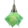 thumbnail image 1 of Meyda Tiffany 115826 8" W Fiddleheads Handkerchief Fused Glass Mini Pendant - Copper, 1 of 1