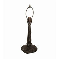 Meyda Tiffany 11586 One Light Nouveau Flower Table Lamp Base   Mahogany Bronze Finish