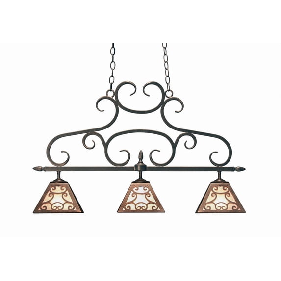 Meyda Tiffany 116150 Bandolei 3 Light 36" Wide Linear Pendant