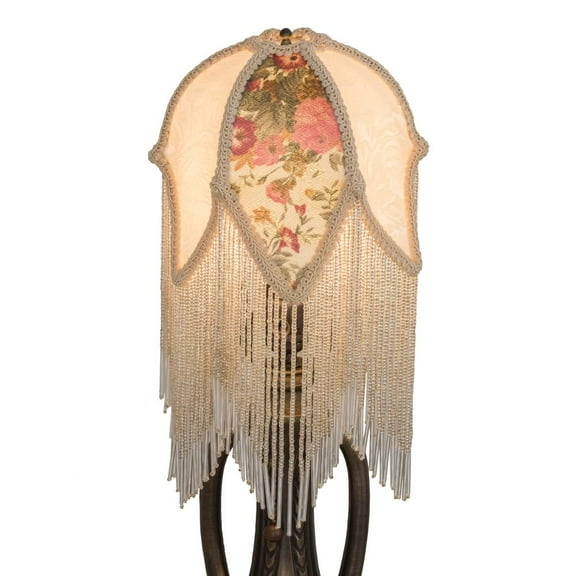 Meyda Lighting 7" Wide Fabric & Fringe Tulip Shade