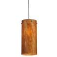 thumbnail image 1 of Meyda Tiffany 116783 7.5" W Cilindro Amber Swirl Pendant - Bronze, 1 of 4