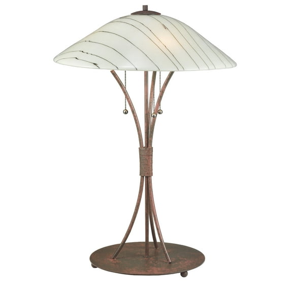 Meyda Tiffany 117160 28" H Branches Fused Glass Table Lamp - Beige