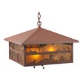thumbnail image 1 of Meyda Tiffany 118536 20" Square Loon On The Lake Pendant - Orange, 1 of 5