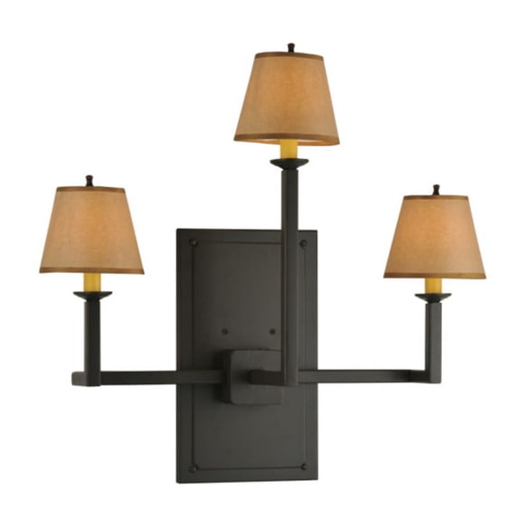 Meyda Tiffany 118615 Brach 3 Light 24" Tall Wall Sconce - Bronze