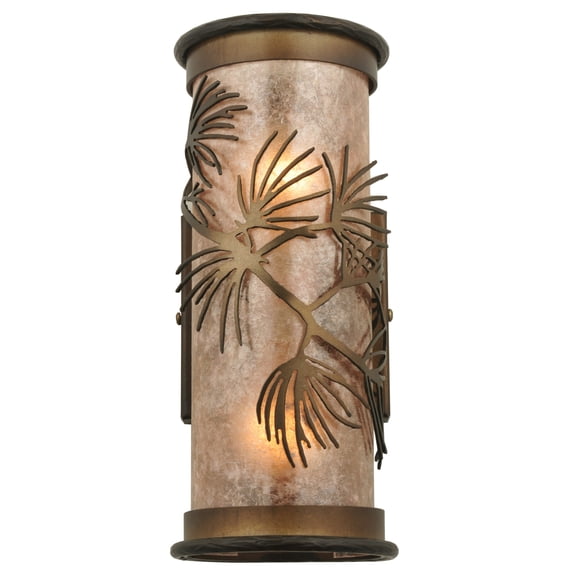 Meyda Tiffany 118713 5" W Lone Pine Wall Sconce - Copper
