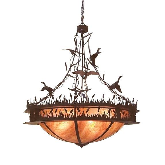 Meyda Tiffany 120159 Ducks In Flight 8 Light 48" Wide Pendant