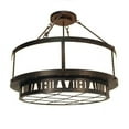 thumbnail image 1 of Meyda Tiffany 120287 Loma 6 Light 36" Wide Semi-Flush Drum Ceiling Fixture - Gilded, 1 of 1
