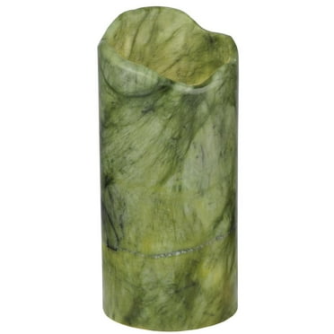 Meyda Tiffany 121496 3.4" W X 7.5" H Jadestone Green Uneven Top Candle Cover - Green