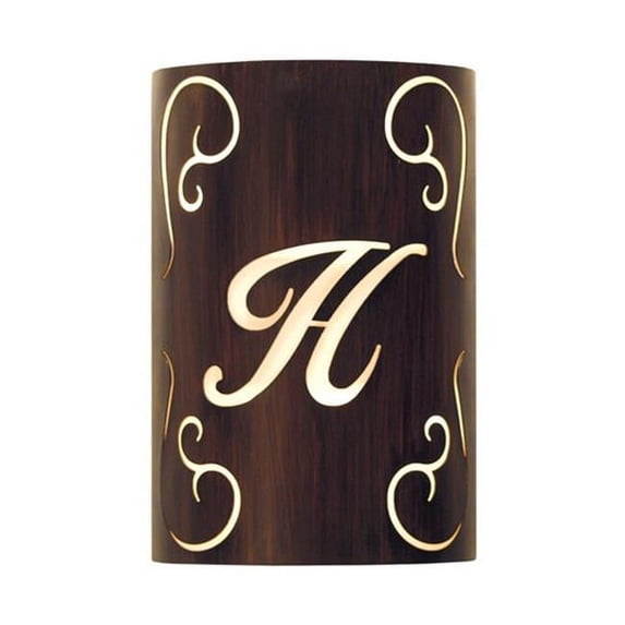 Meyda 121550 10 in. Personalized H Monogram Wall Sconce