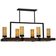 thumbnail image 1 of Meyda Tiffany 122288 38" L Grand Terrace Island / Billiard Fixture - Wrought Iron, 1 of 4