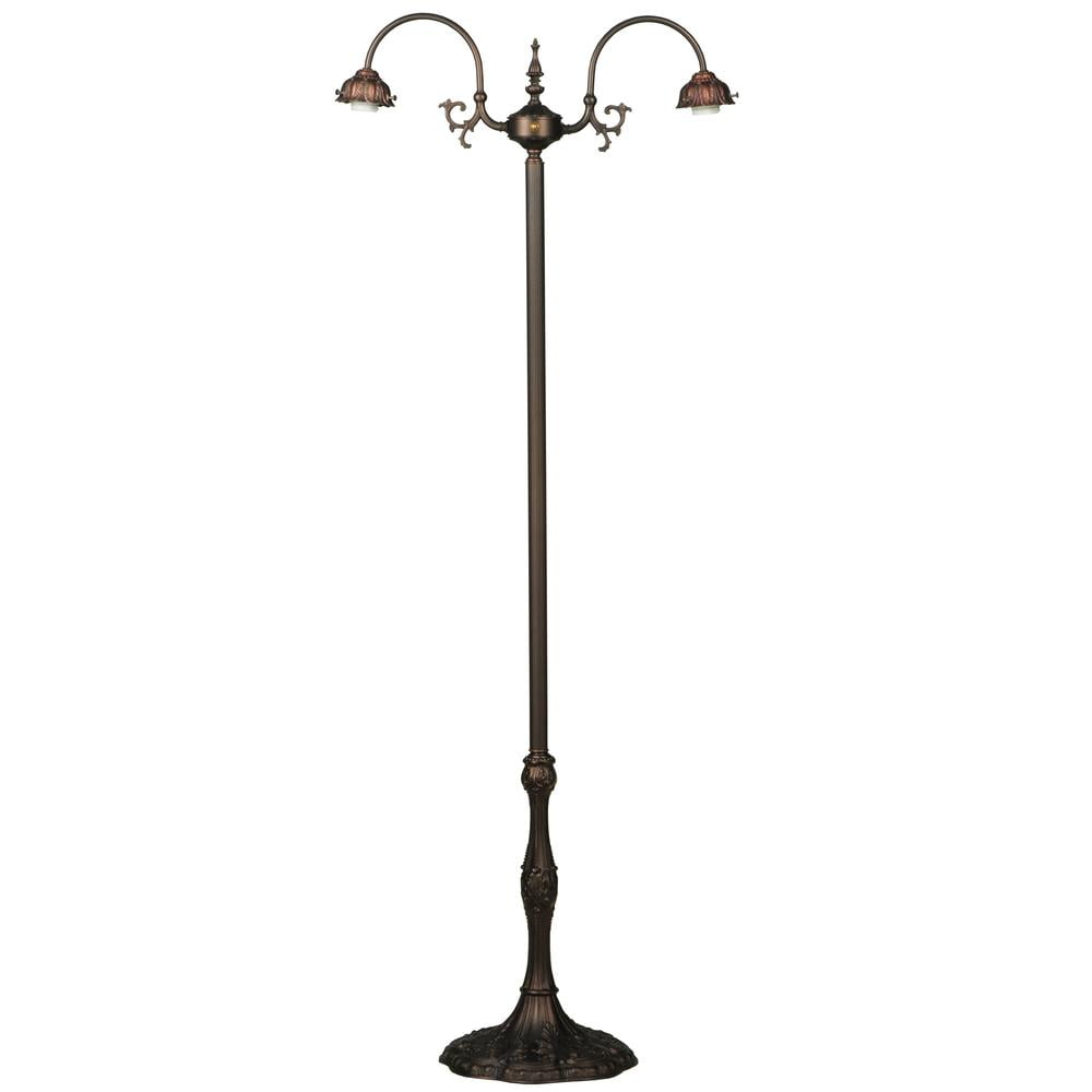 Capri 56.5'' Mahogany Bronze Stained Glass Tree Floor Lamp