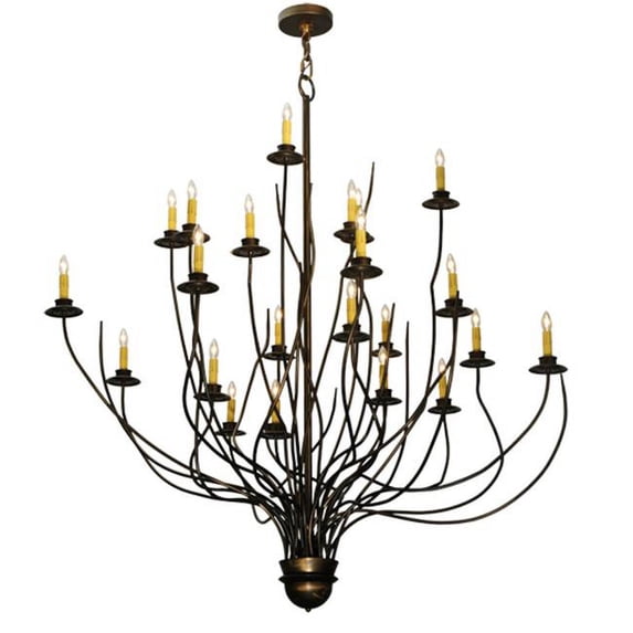 Meyda Tiffany 123017 54" W Sycamore 22 Light Chandelier - Copper