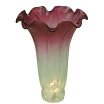 4 In. Wide X 6 In. High SEAFOAM/CRANBERRY POND LILY SHADE