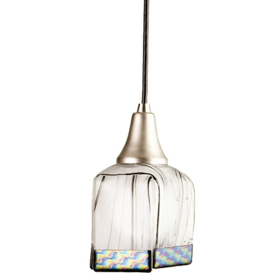 Meyda Tiffany 12529 1 Light Down Lighting Mini Pendant From The Reeds Collection - Nickel