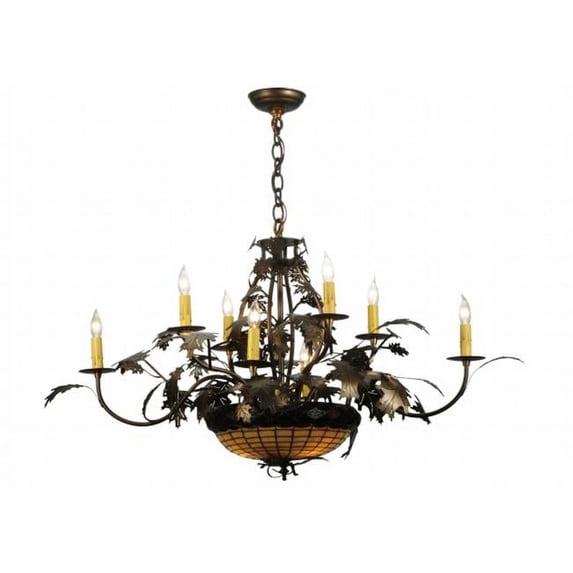 Meyda Tiffany 126808 Greenbriar Oak 11 Light 42" Wide Taper Candle Style Chandelier -
