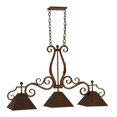 thumbnail image 1 of Meyda Tiffany 127344 Pedra 3 Light 48" Wide Linear Pendant - Red Rust, 1 of 5