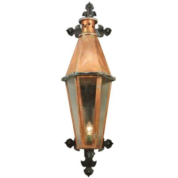 Meyda Tiffany 128968 14" W Millesime Lantern Wall Sconce - Copper