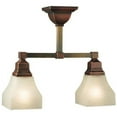thumbnail image 1 of Meyda Tiffany 129083 Bungalow 2 Light 16" Wide Semi-Flush Linear Ceiling Fixture - Copper, 1 of 7