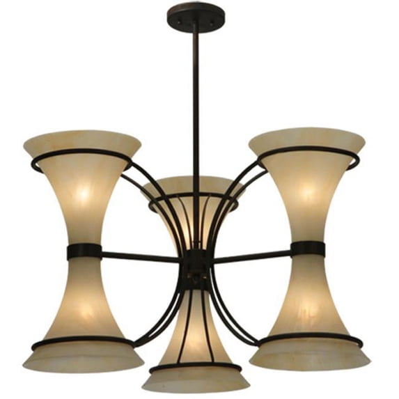 Meyda Tiffany 129534 Chronos 6 Light 30" Wide Chandelier - Classic Rust